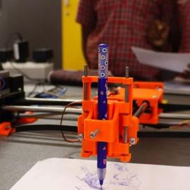 Pen-plotter robot built by students